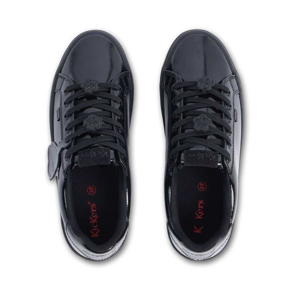 Adult Womens Tovni Stack Lo Flower Patent Leather Black