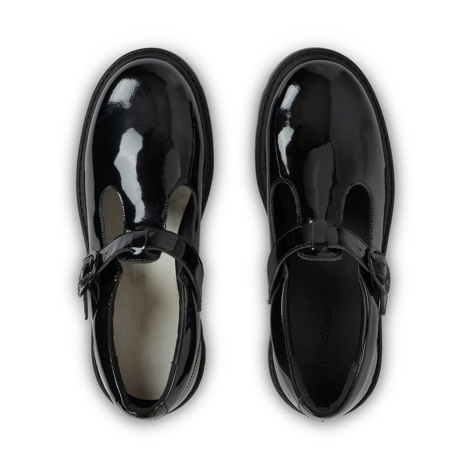 Adult Womens Kori T Bar Patent Leather Black