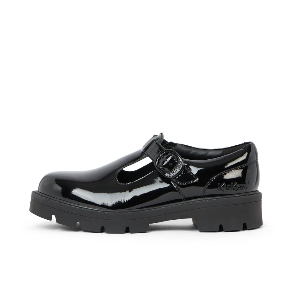 Adult Womens Kori T Bar Patent Leather Black
