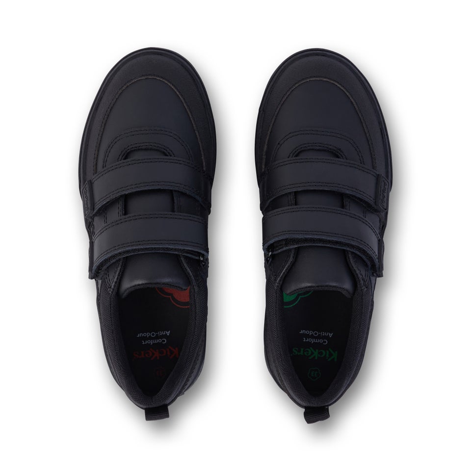 Junior Boys Tovni Scuff Lo Leather Black