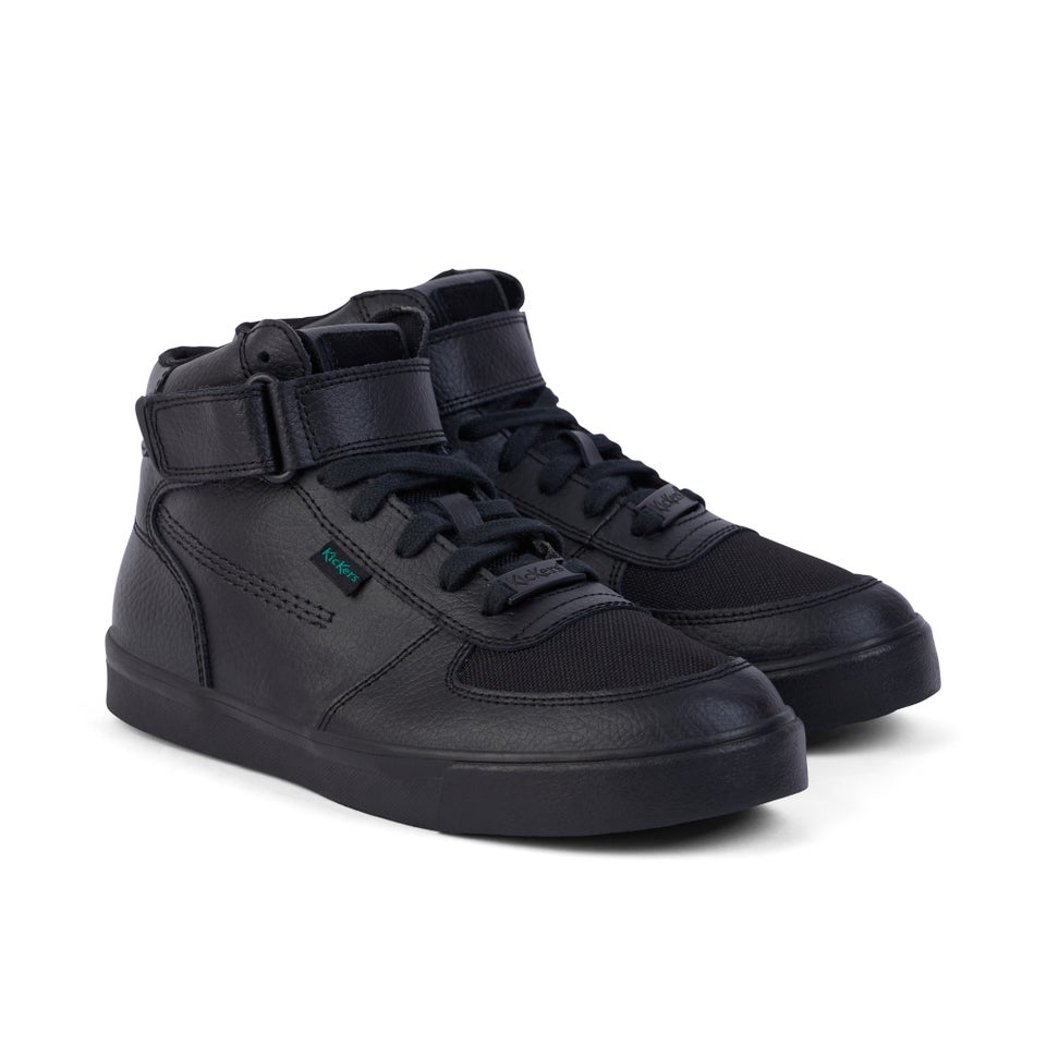 Youth Unisex Tovni Hi Mix Mesh Leather Black