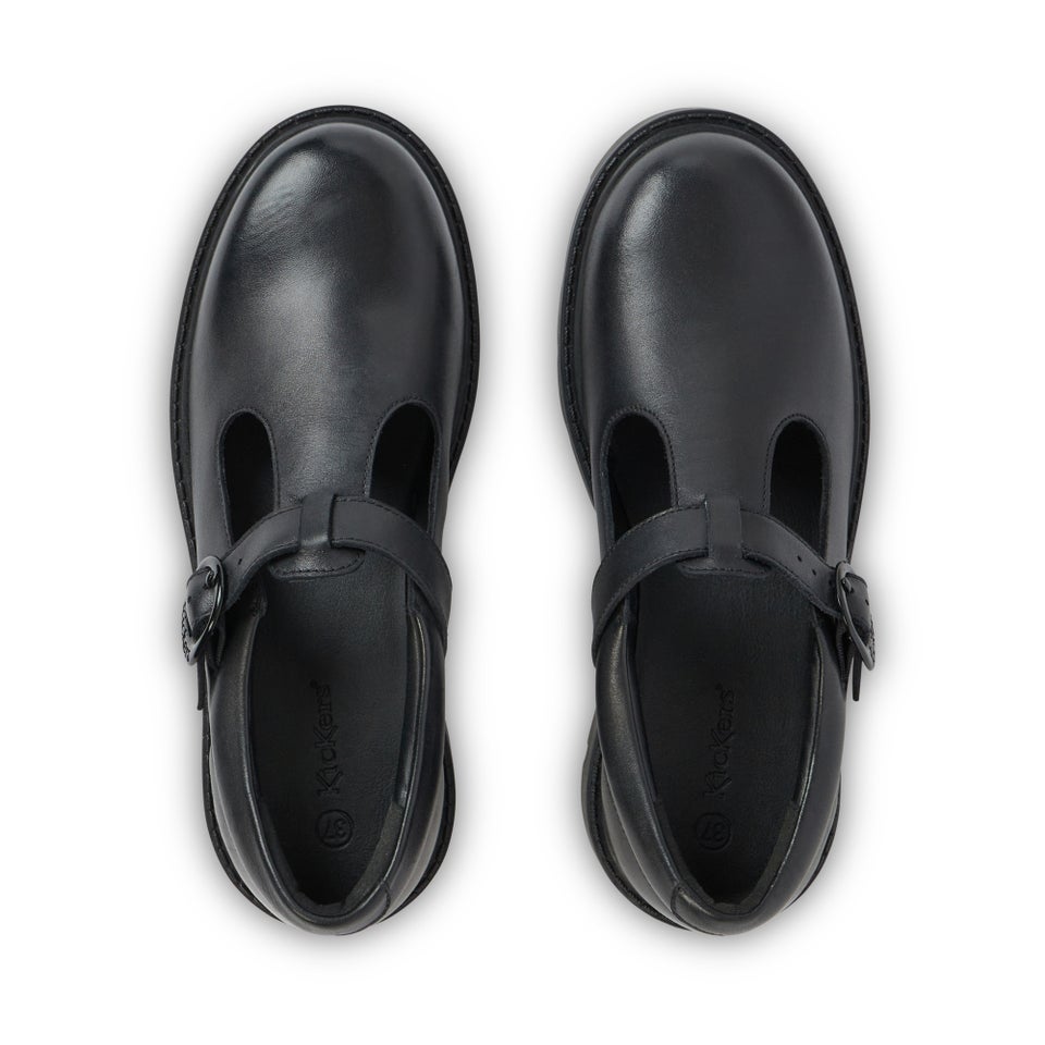 Adult Womens Kori T Bar Leather Black