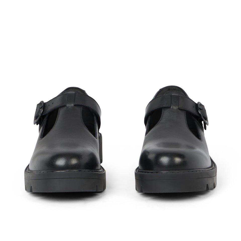 Adult Womens Kori T Bar Leather Black