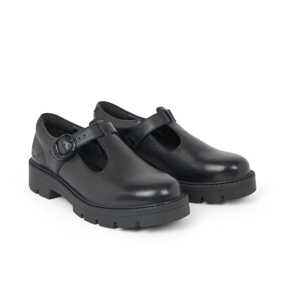 Adult Womens Kori T Bar Leather Black