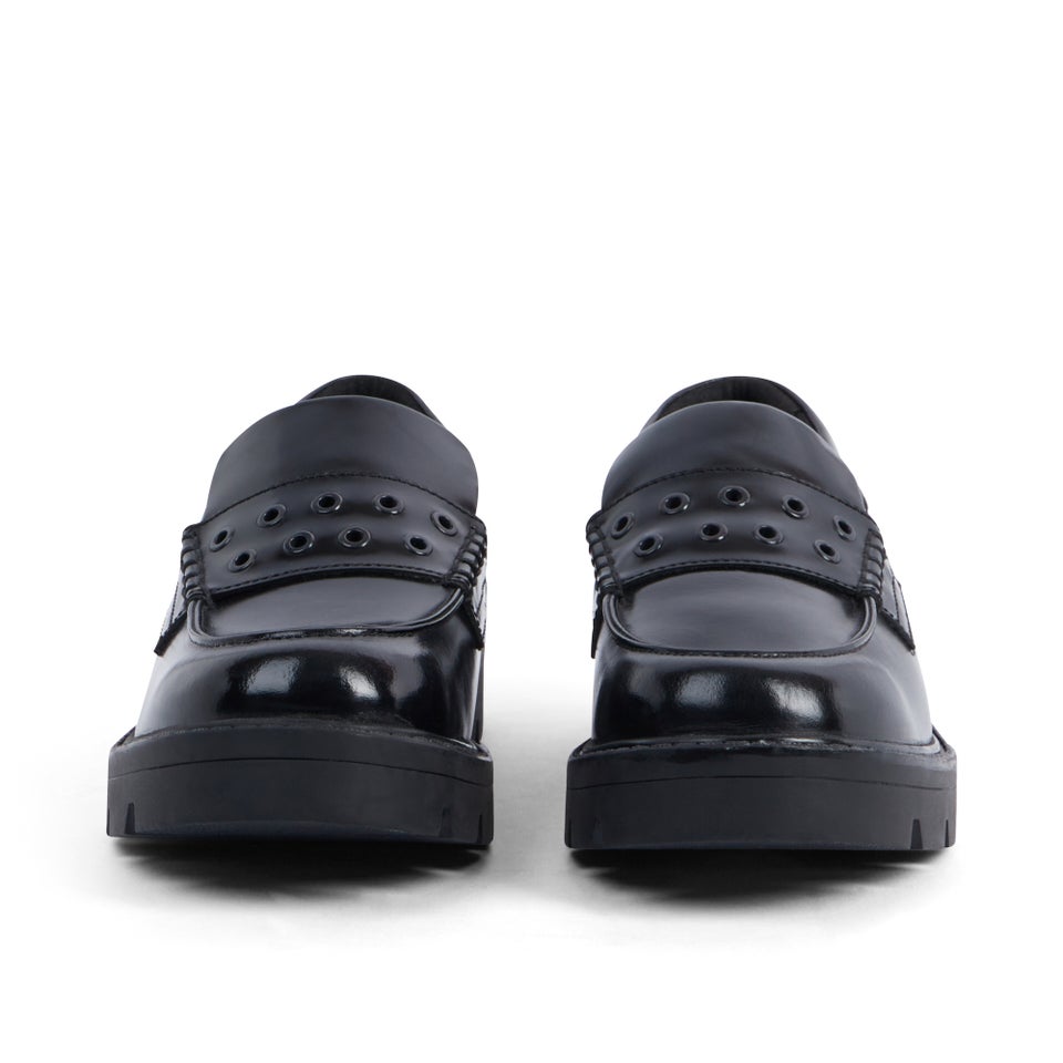 Adult Womens Kori Loafer Rivet Leather Black