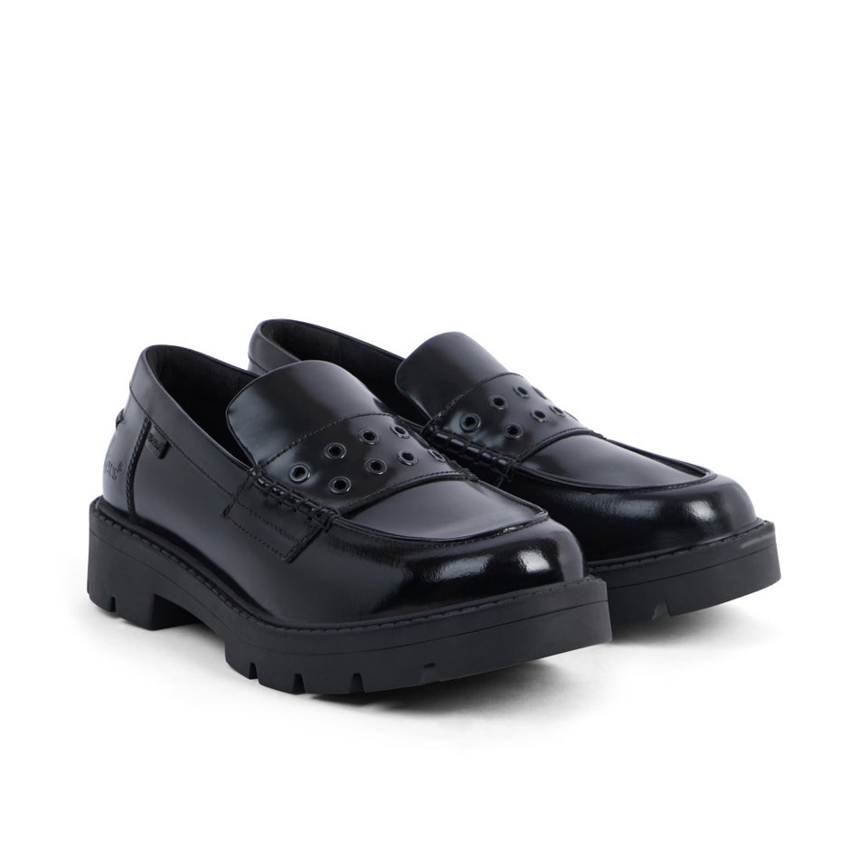 Adult Womens Kori Loafer Rivet Leather Black