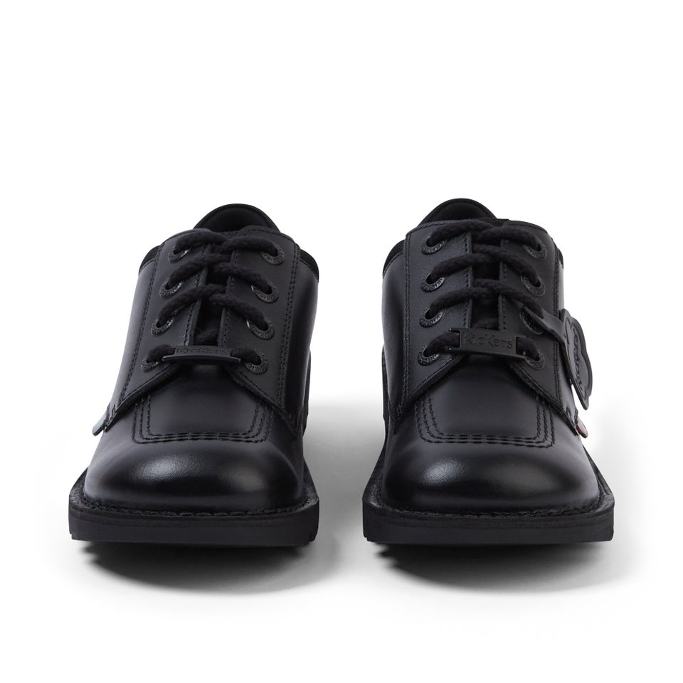 Youth Unisex Kick Lo Mix Mesh Leather Black