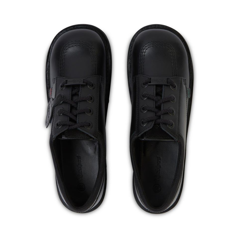 Youth Unisex Kick Lo Mix Mesh Leather Black