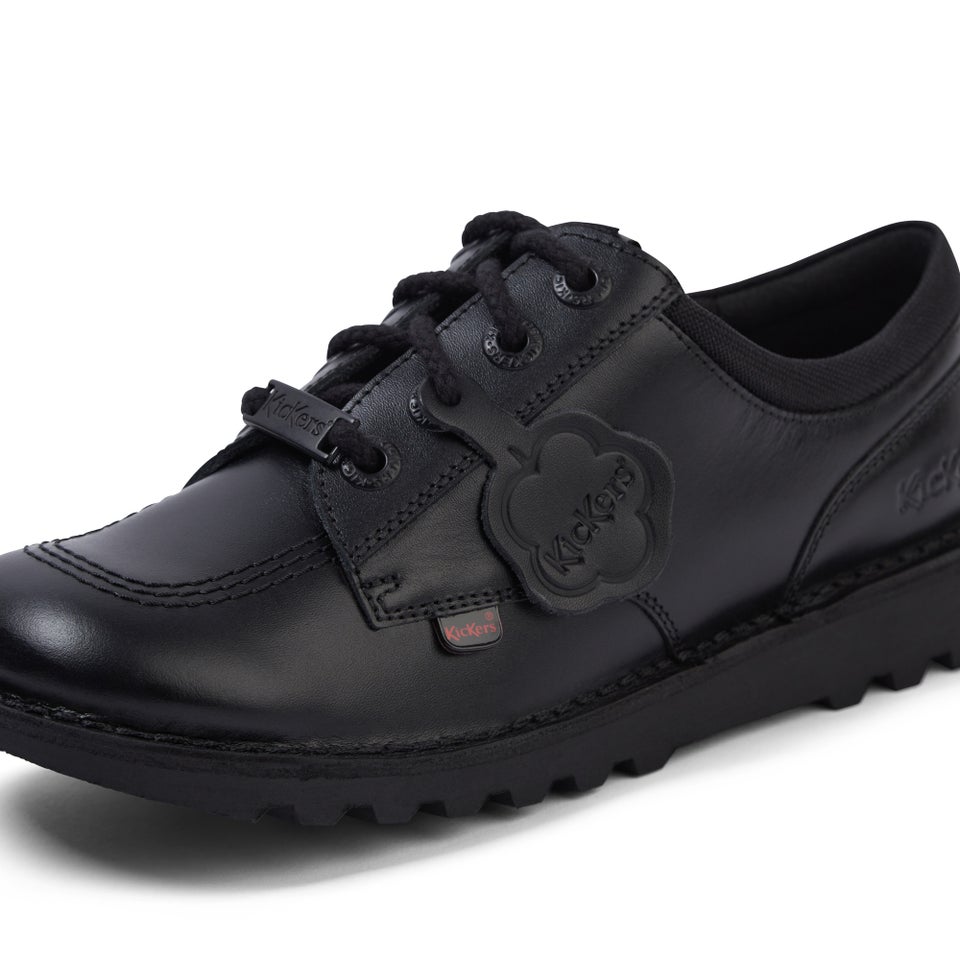 Youth Unisex Kick Lo Mix Mesh Leather Black