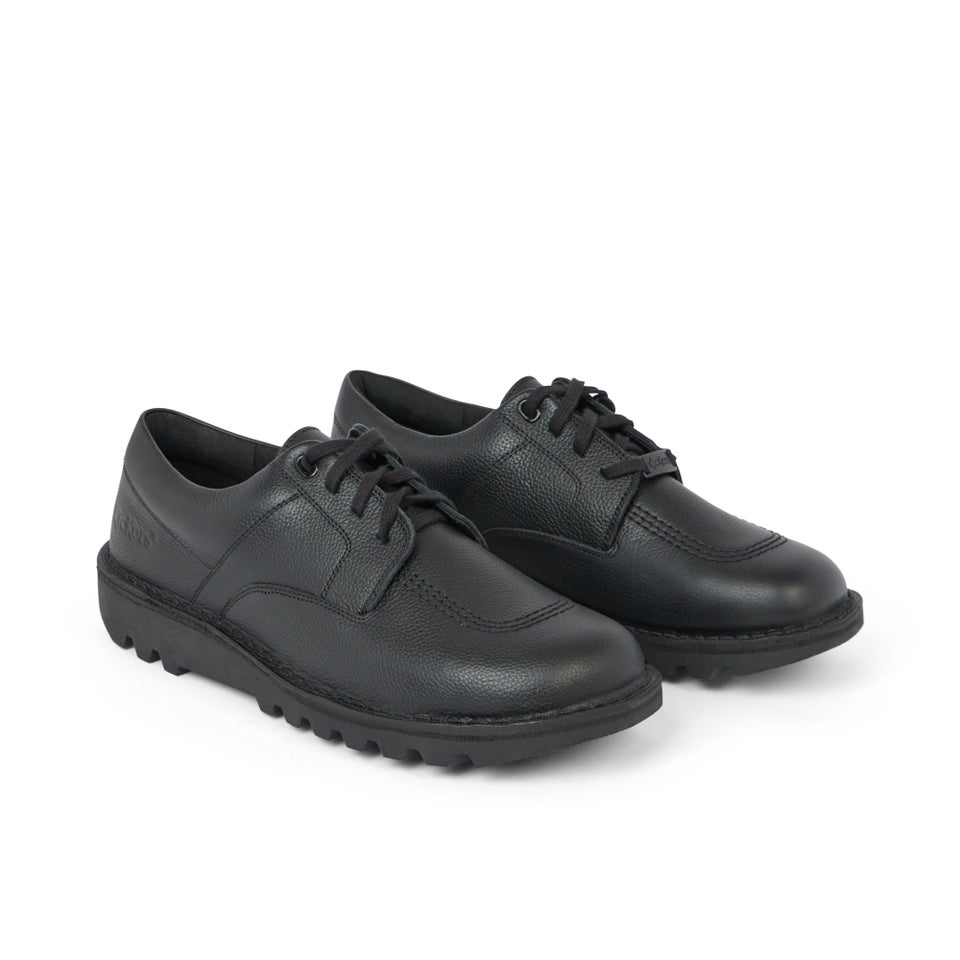 Adult Unisex Kick Shoe Tumble Leather Black