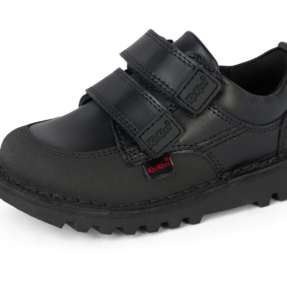Infant Boys Kick Scuff Twin Leather Black