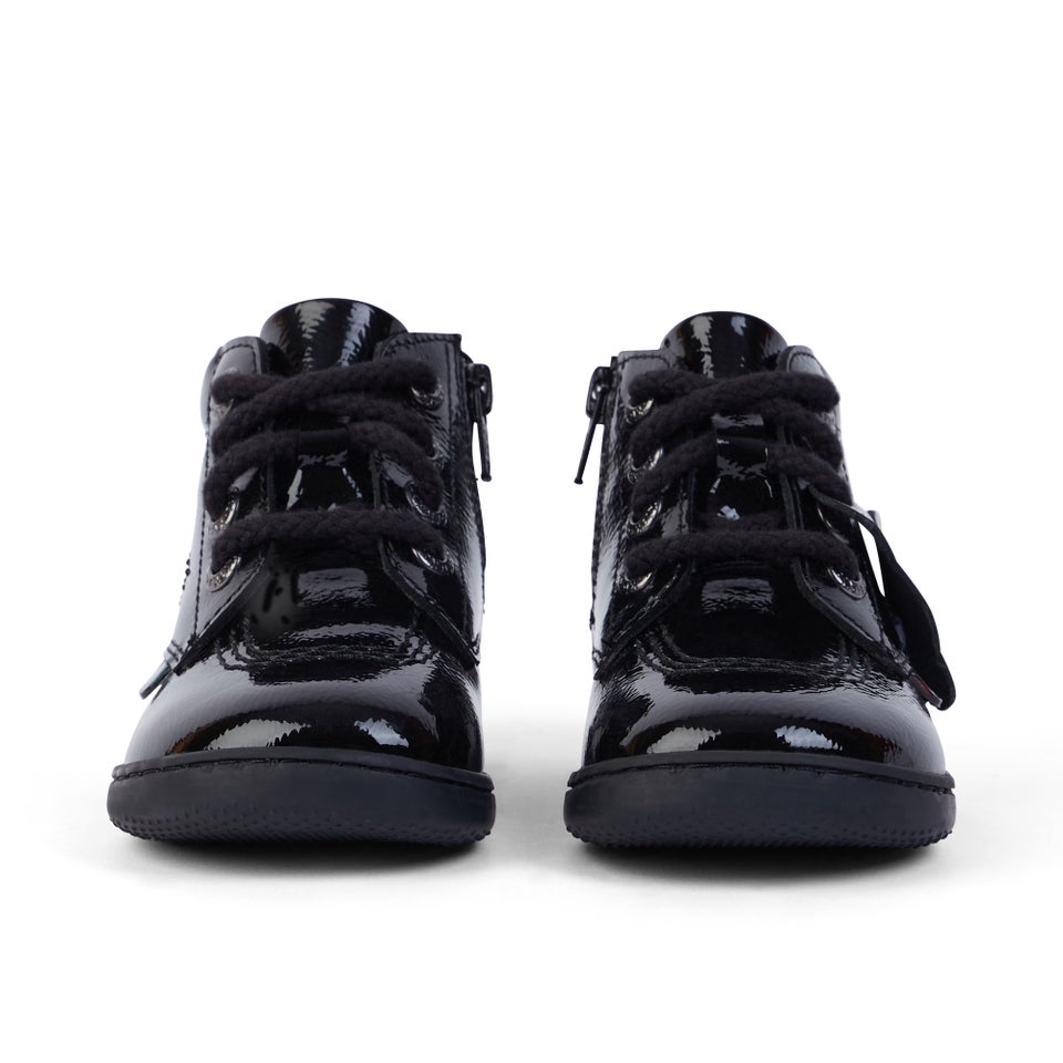 Infant Unisex Playflex Hi Crinkle Patent Leather Black