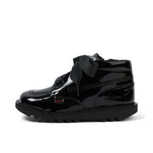 Junior Girls Kick Hi Ribbon Patent Leather Black