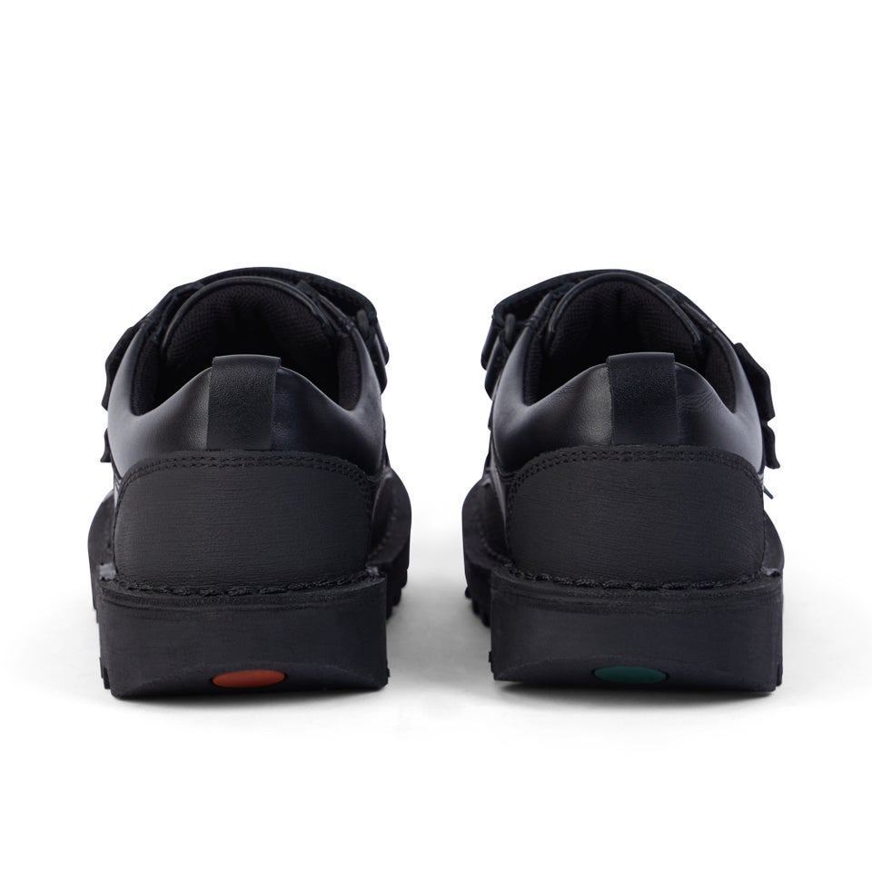 Junior Boys Kick Scuff Twin Leather Black