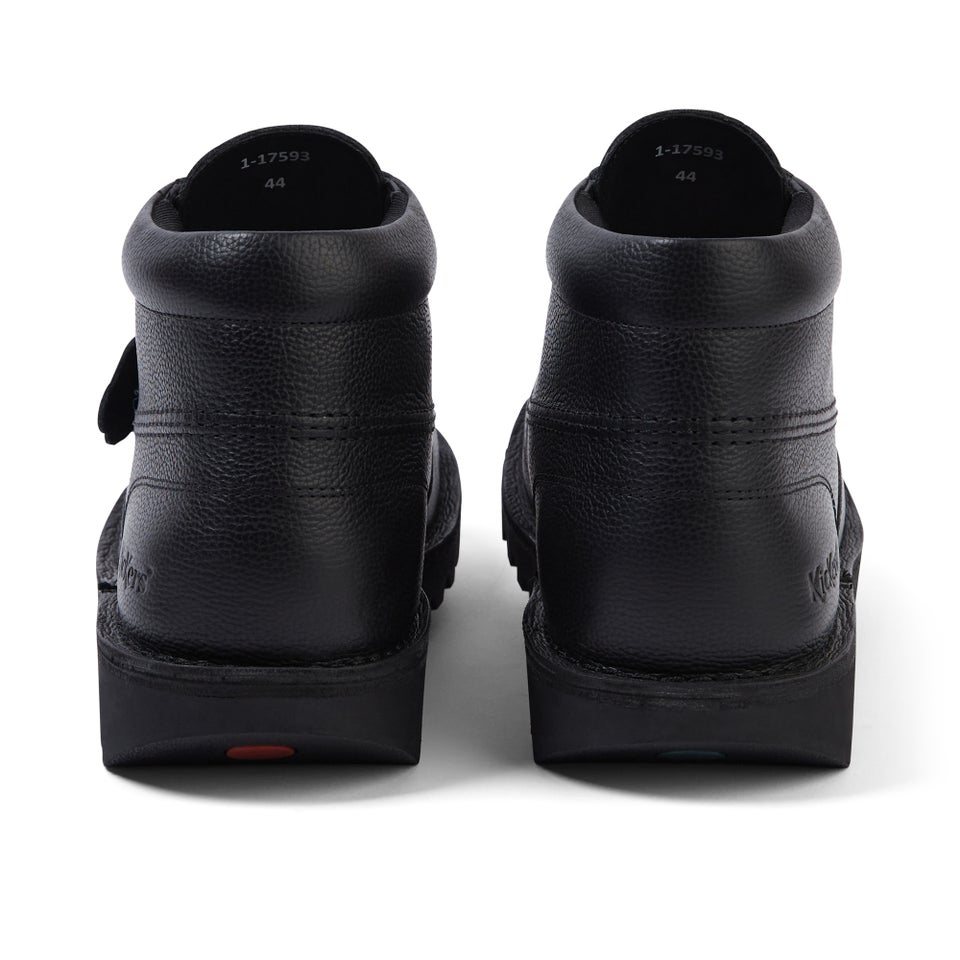 Adult Unisex Kick Boot Tumble Leather Black