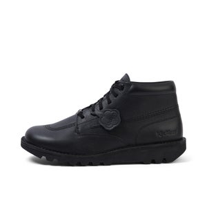 Adult Unisex Kick Boot Tumble Leather Black
