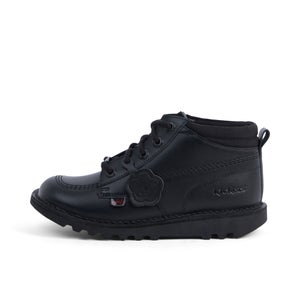 Youth Unisex Kick Hi Mix Mesh Leather Black