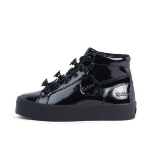 Youth Womens Tovni Stack Hi Flower Patent Leather Black - 6.5
