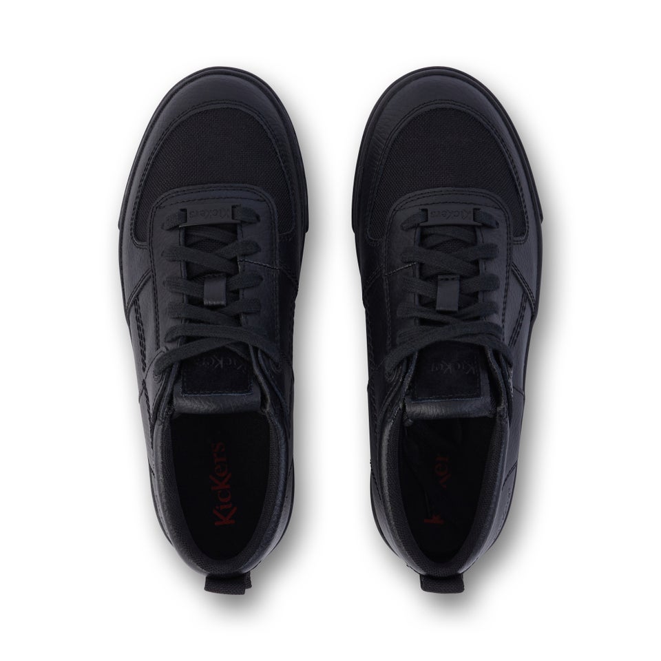 Youth Unisex Tovni Lo Mix Mesh Leather Black