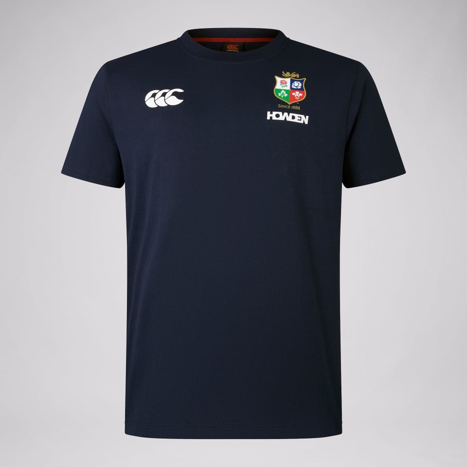 MENS BRITISH & IRISH LIONS CCC COTTON JERSEY T-SHIRT BLUE