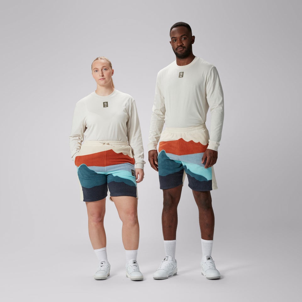 BRITISH & IRISH LIONS CCC OUTBACK PRINT FLEECE SHORT BLUE