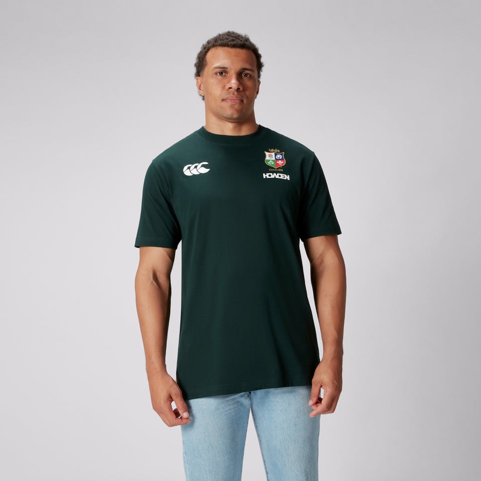 MENS BRITISH & IRISH LIONS CCC COTTON JERSEY T-SHIRT GREEN