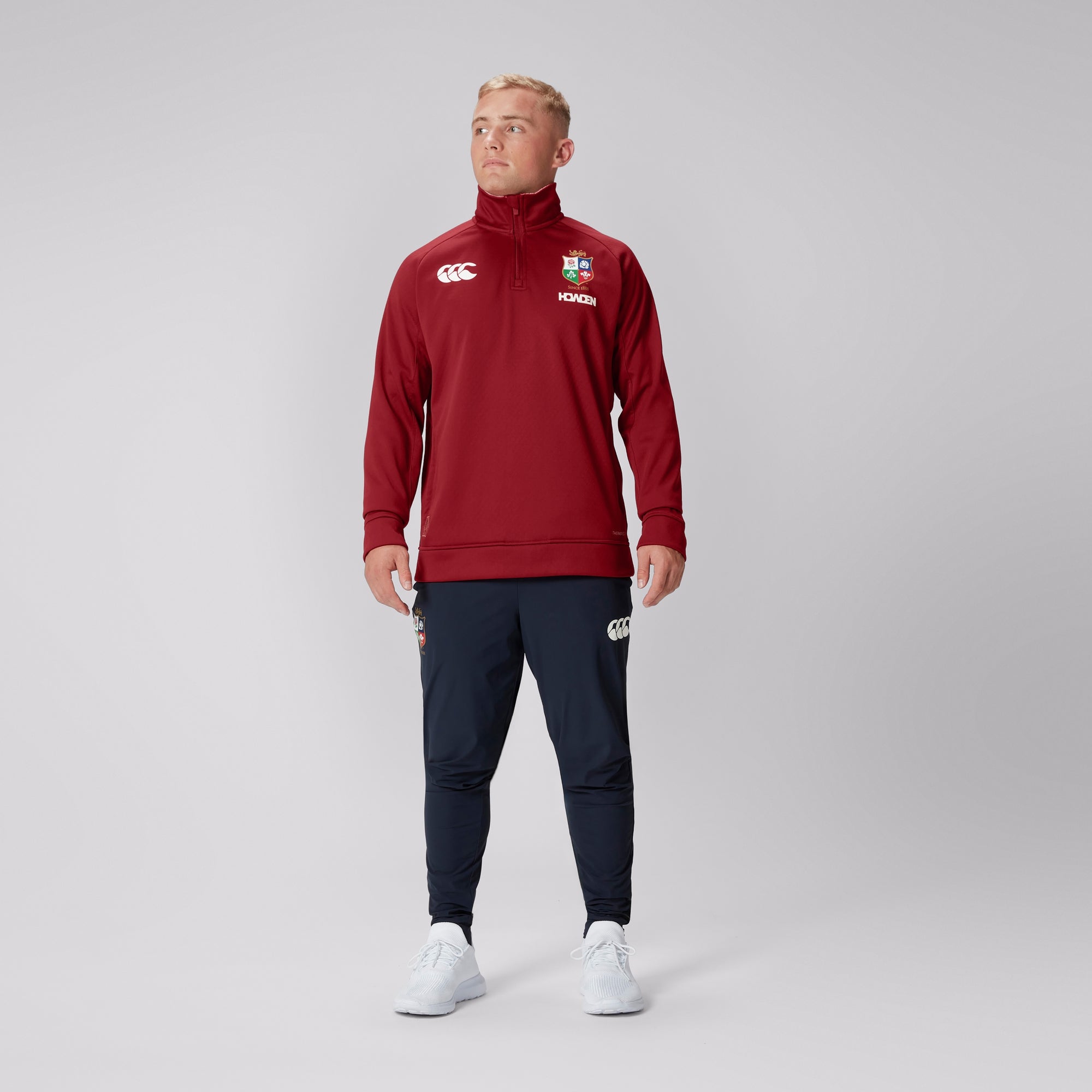 Mens British & Irish Lions 1/4 Zip Fleece Red | Canterbury