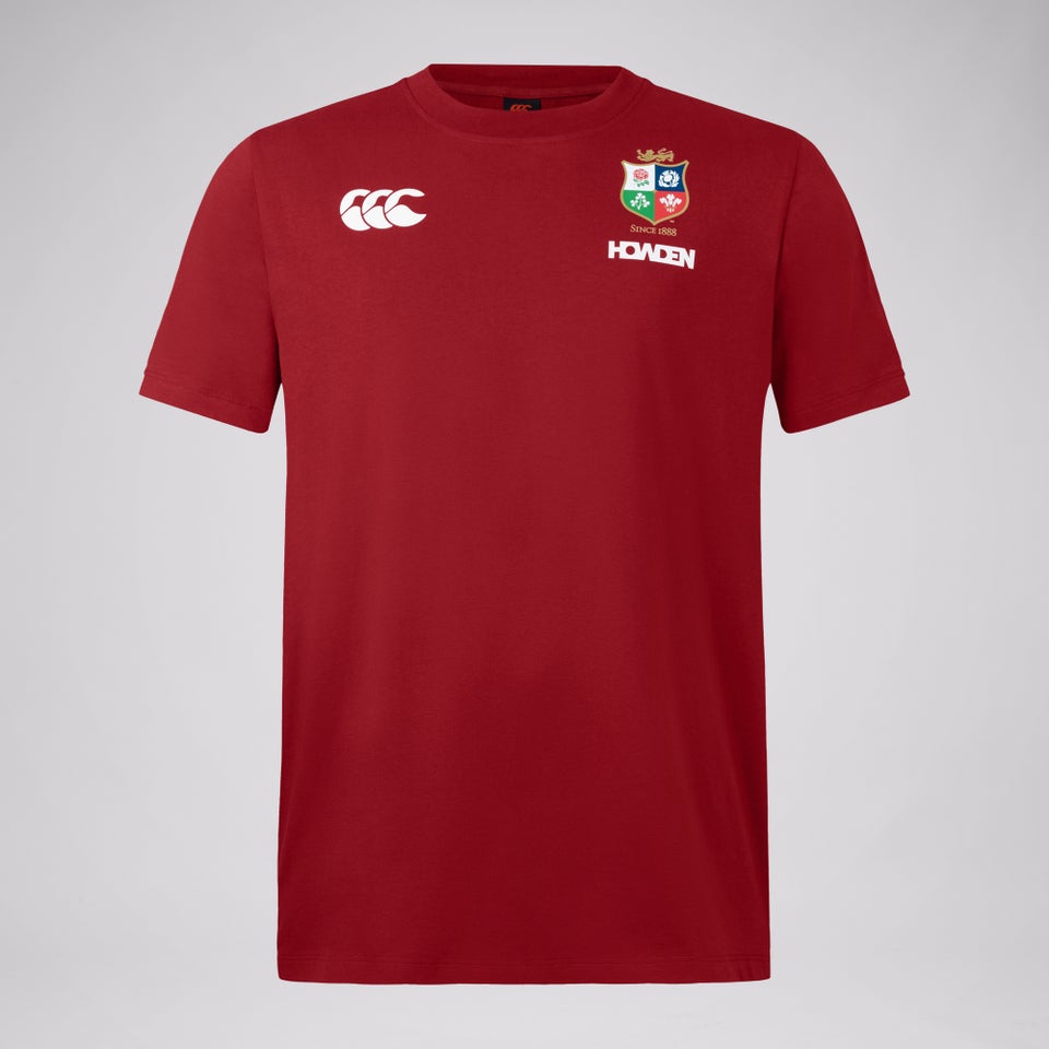 Mens British & Irish Lions Cotton Jersey Tee Red