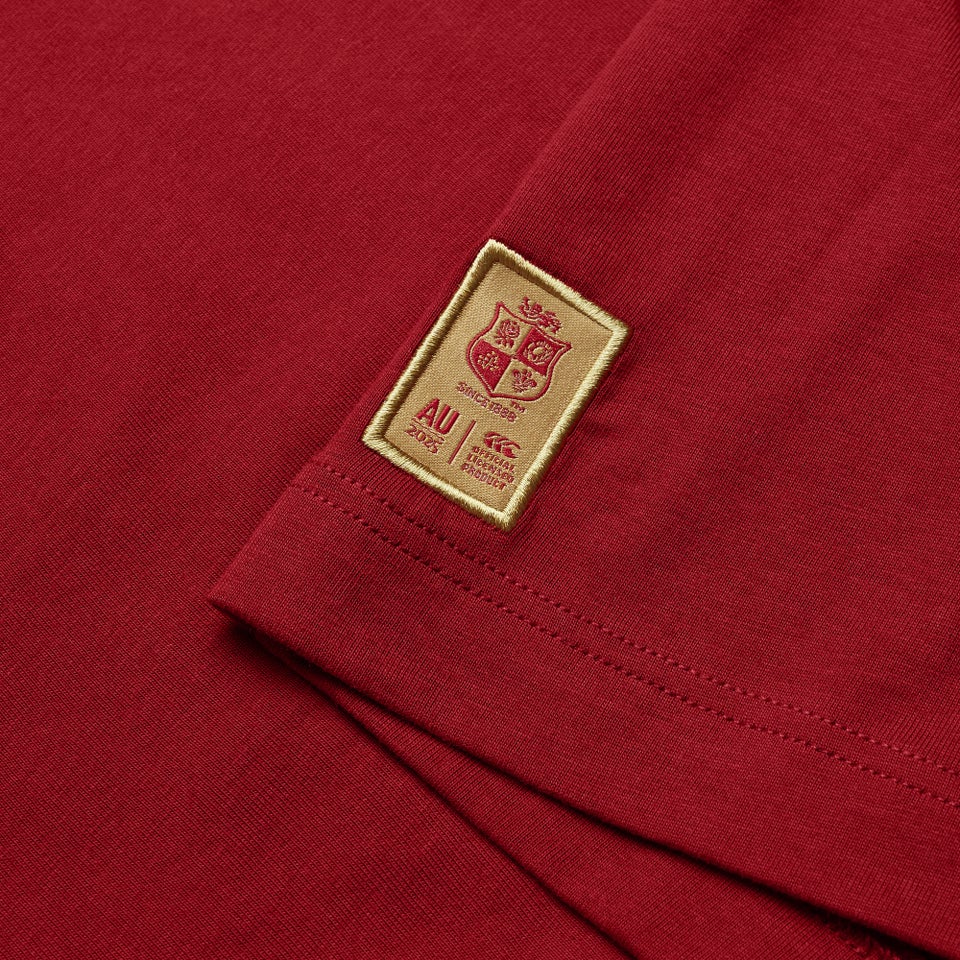 MENS BRITISH & IRISH LIONS CCC COTTON JERSEY T-SHIRT RED