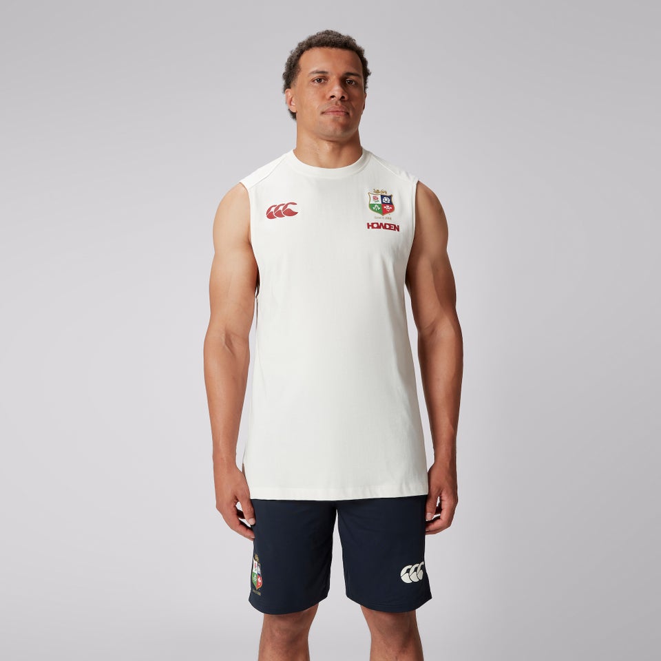 MENS BRITISH & IRISH LIONS CCC COTTON SINGLET WHITE