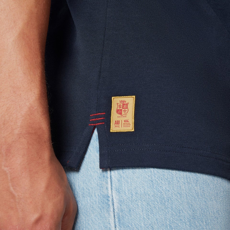 MENS BRITISH & IRISH LIONS CCC PIQUE POLO BLUE