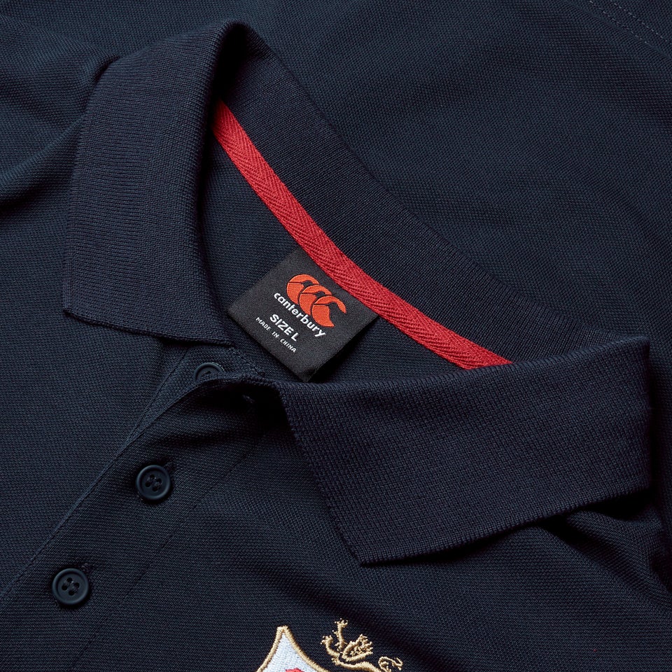 Mens British & Irish Lions Pique Polo Navy