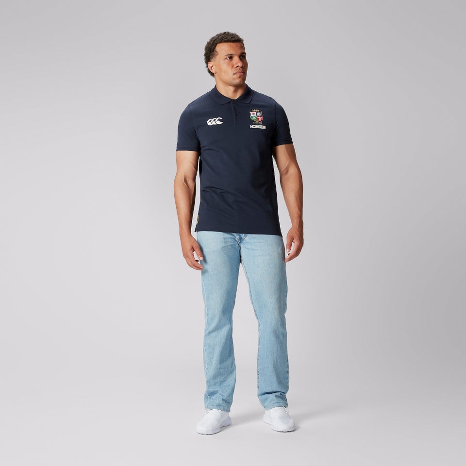 MENS BRITISH & IRISH LIONS CCC PIQUE POLO BLUE