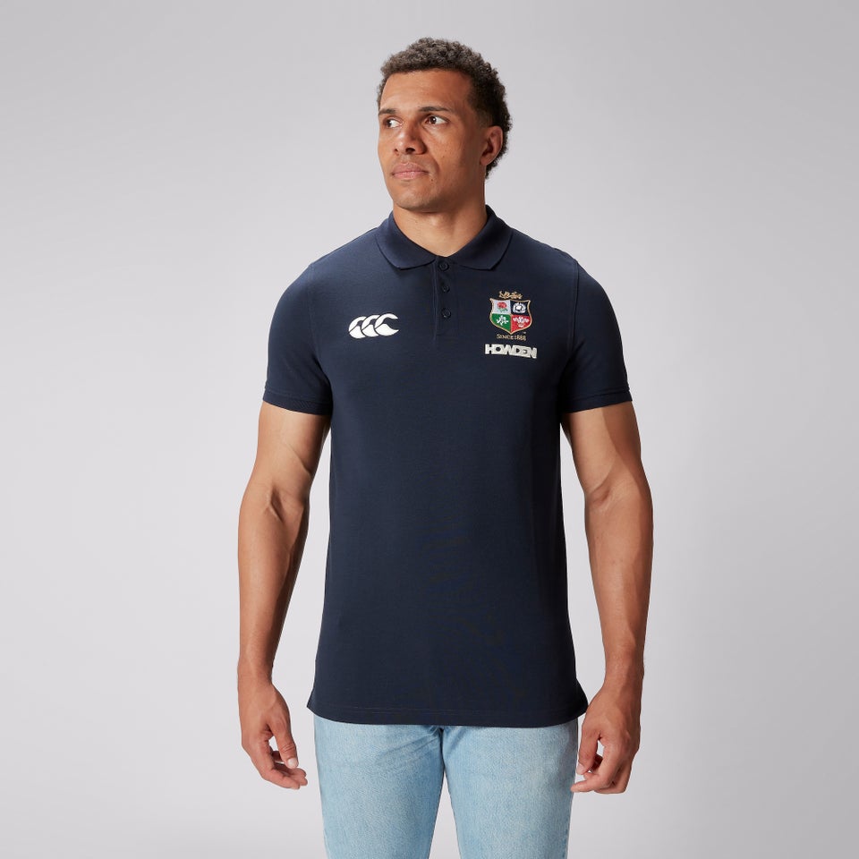 MENS BRITISH & IRISH LIONS CCC PIQUE POLO BLUE