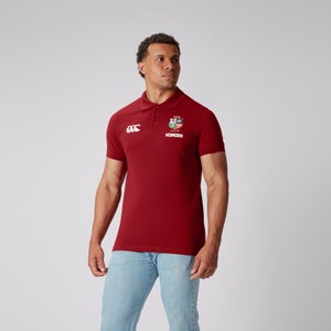 Mens British & Irish Lions Pique Polo Red