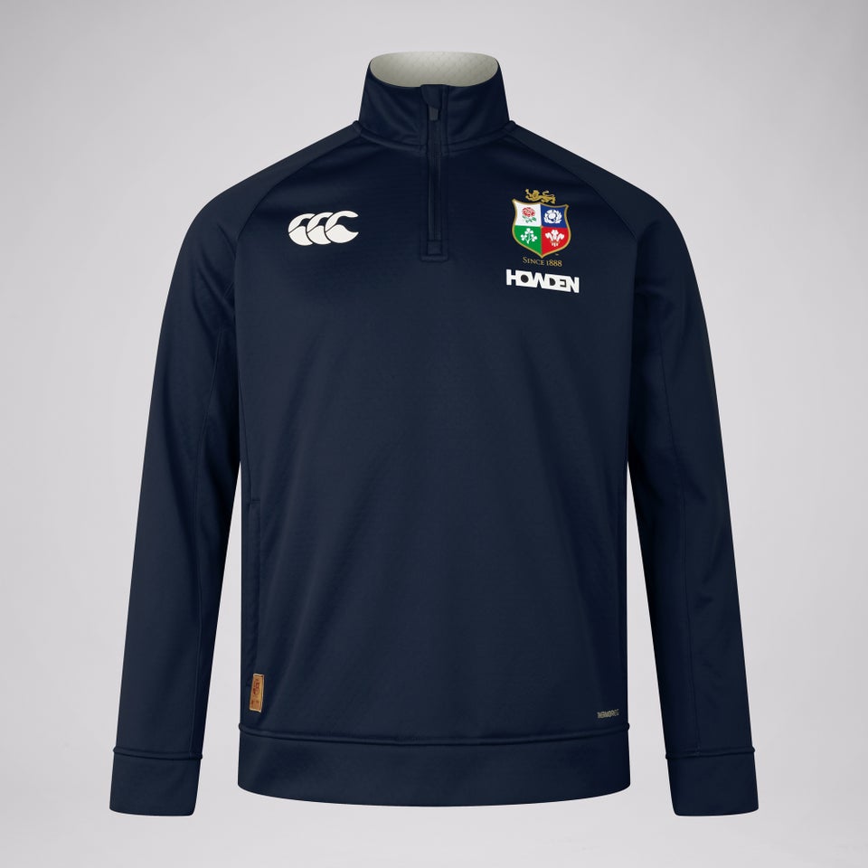 Mens British & Irish Lions 1/4 Zip Fleece Navy