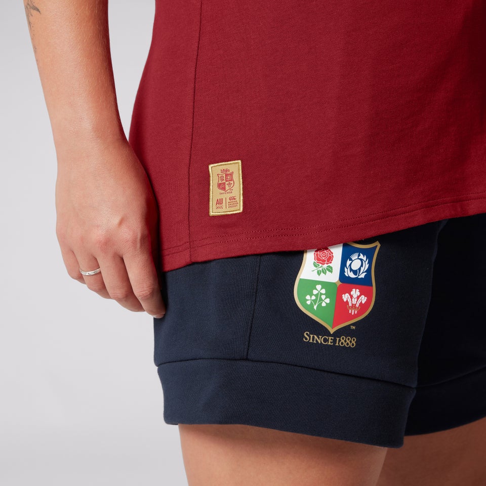 Womens British & Irish Lions Cotton Jersey Tee Red