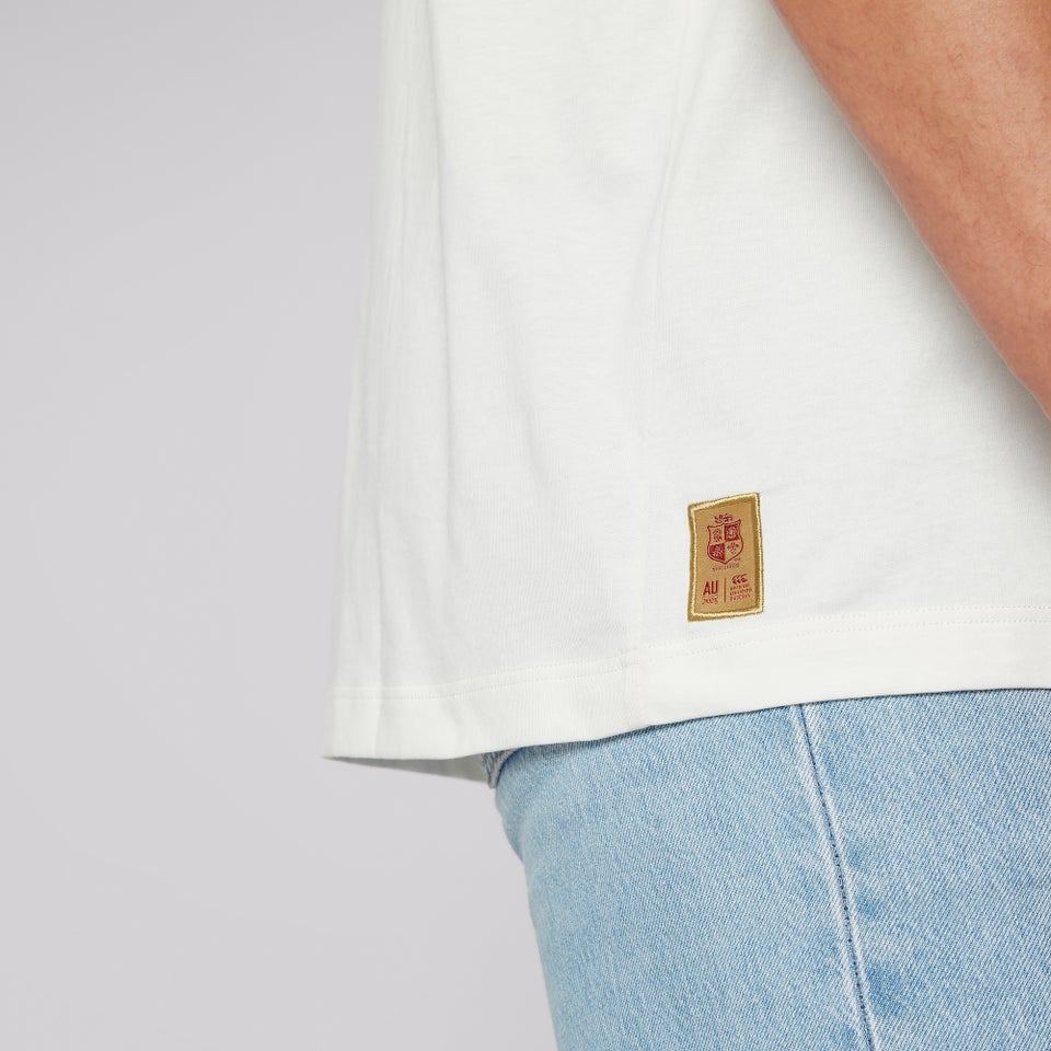 MENS BRITISH & IRISH LIONS CCC COTTON JERSEY T-SHIRT WHITE