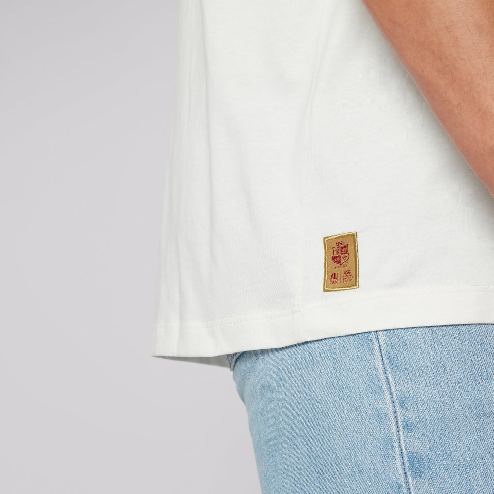 Mens British & Irish Lions Cotton Jersey Tee Cream