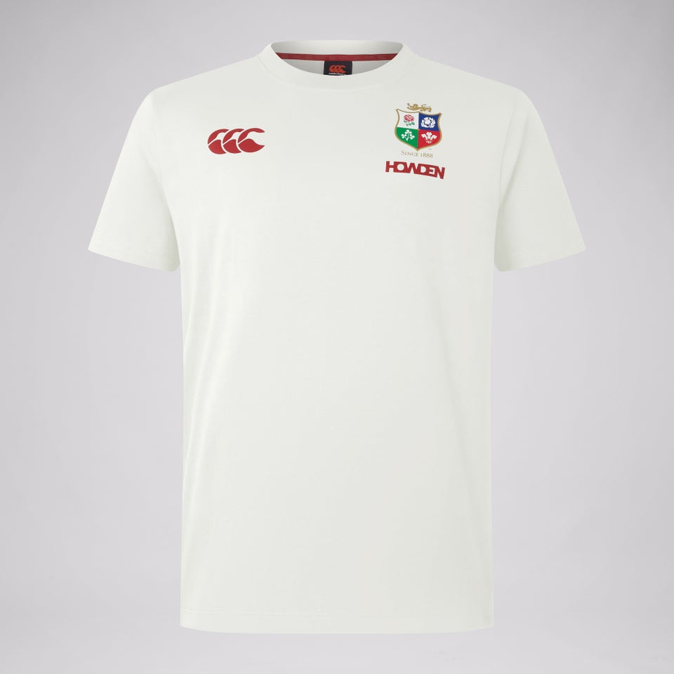 MENS BRITISH & IRISH LIONS CCC COTTON JERSEY T-SHIRT WHITE