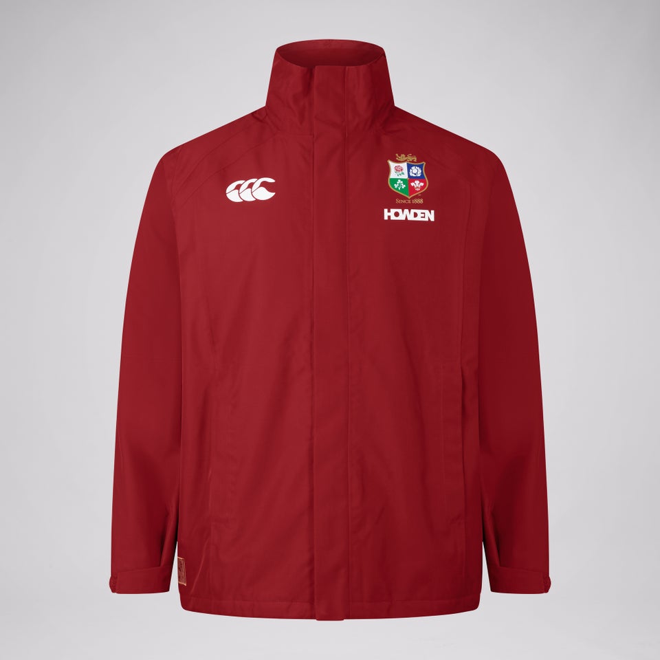 Mens British & Irish Lions Waterproof Jacket Red