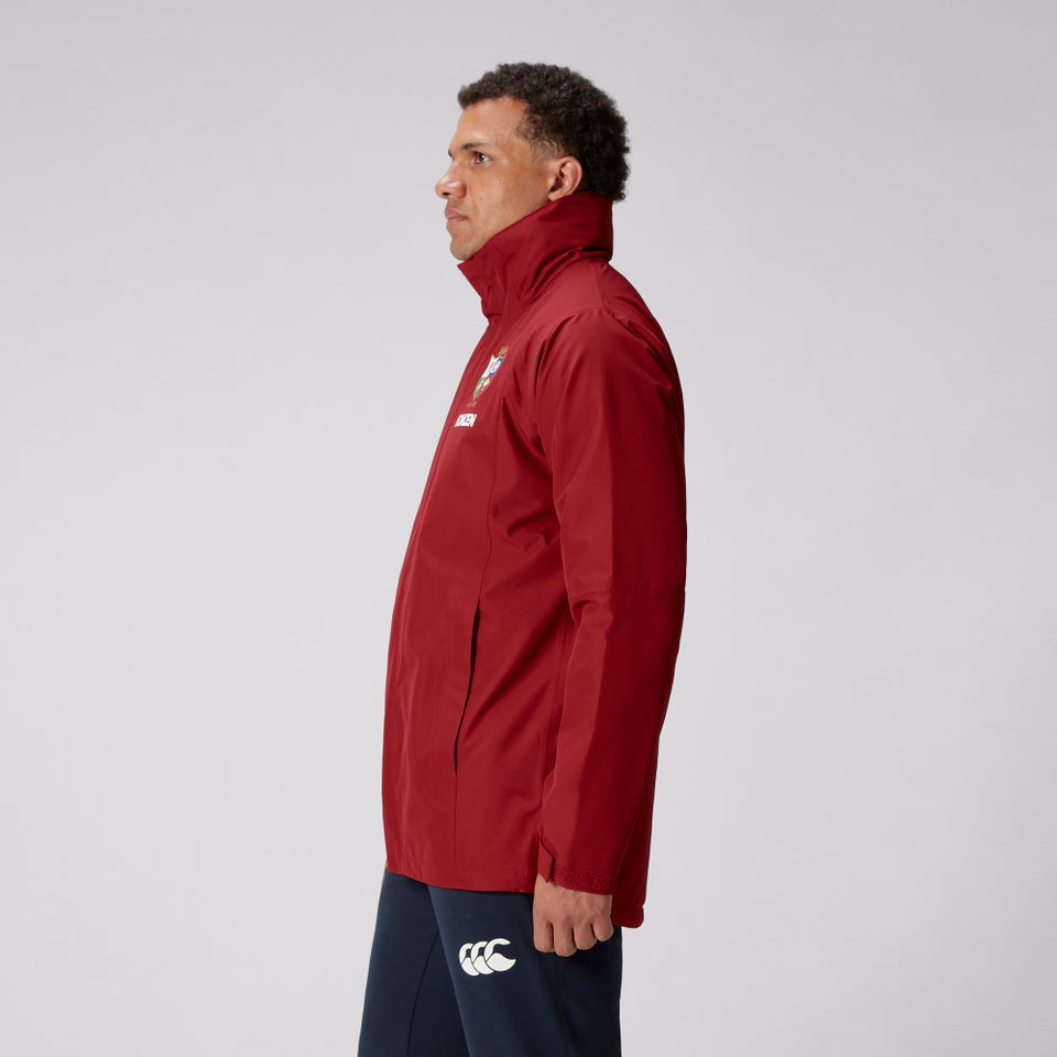 Mens British & Irish Lions Waterproof Jacket Red