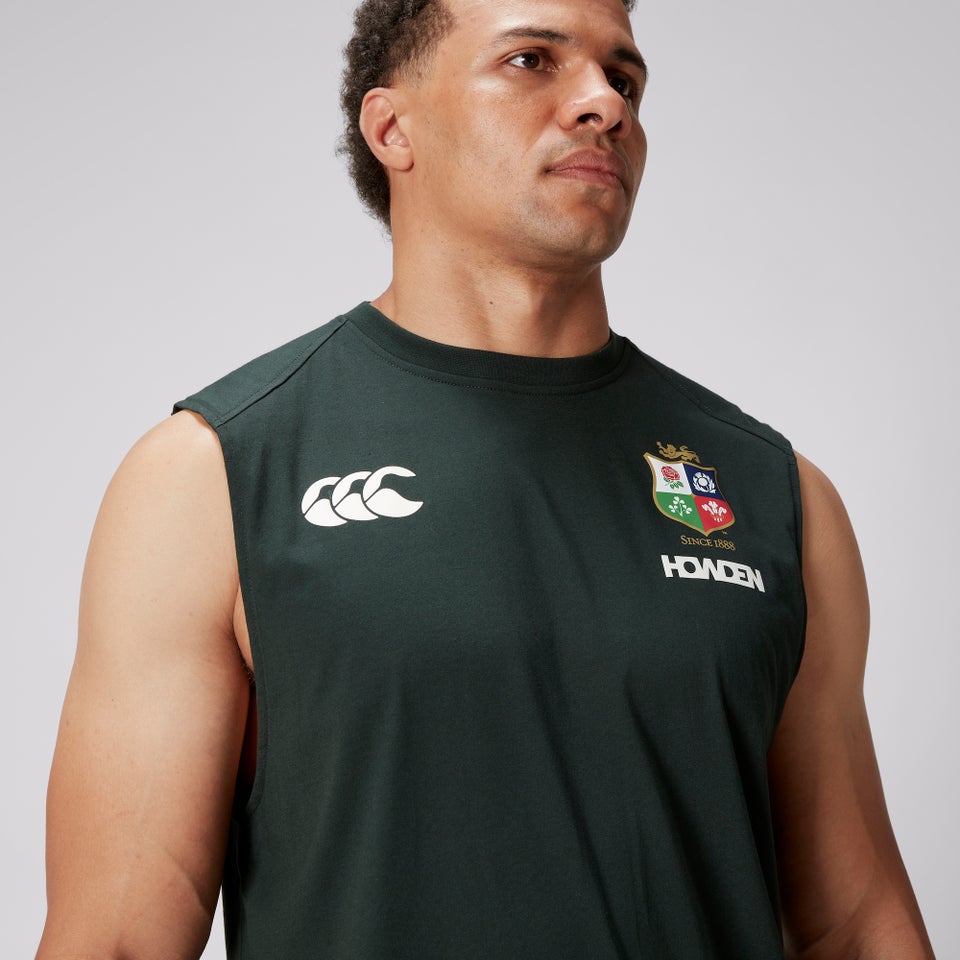 MENS BRITISH & IRISH LIONS CCC COTTON SINGLET GREEN