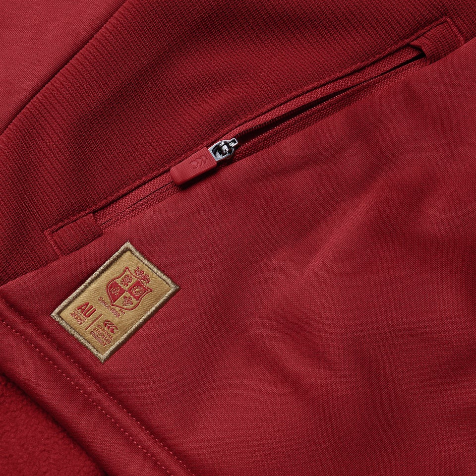 Womens British & Irish Lions 1/4 Zip Hoody Red