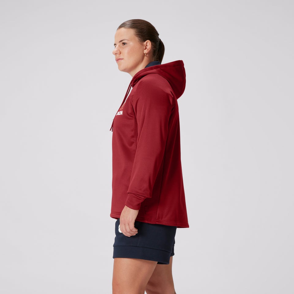 Womens British & Irish Lions 1/4 Zip Hoody Red