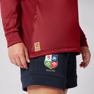 Womens British & Irish Lions 1/4 Zip Hoody Red