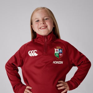 Junior Unisex British & Irish Lions 1/4 Zip Fleece Red