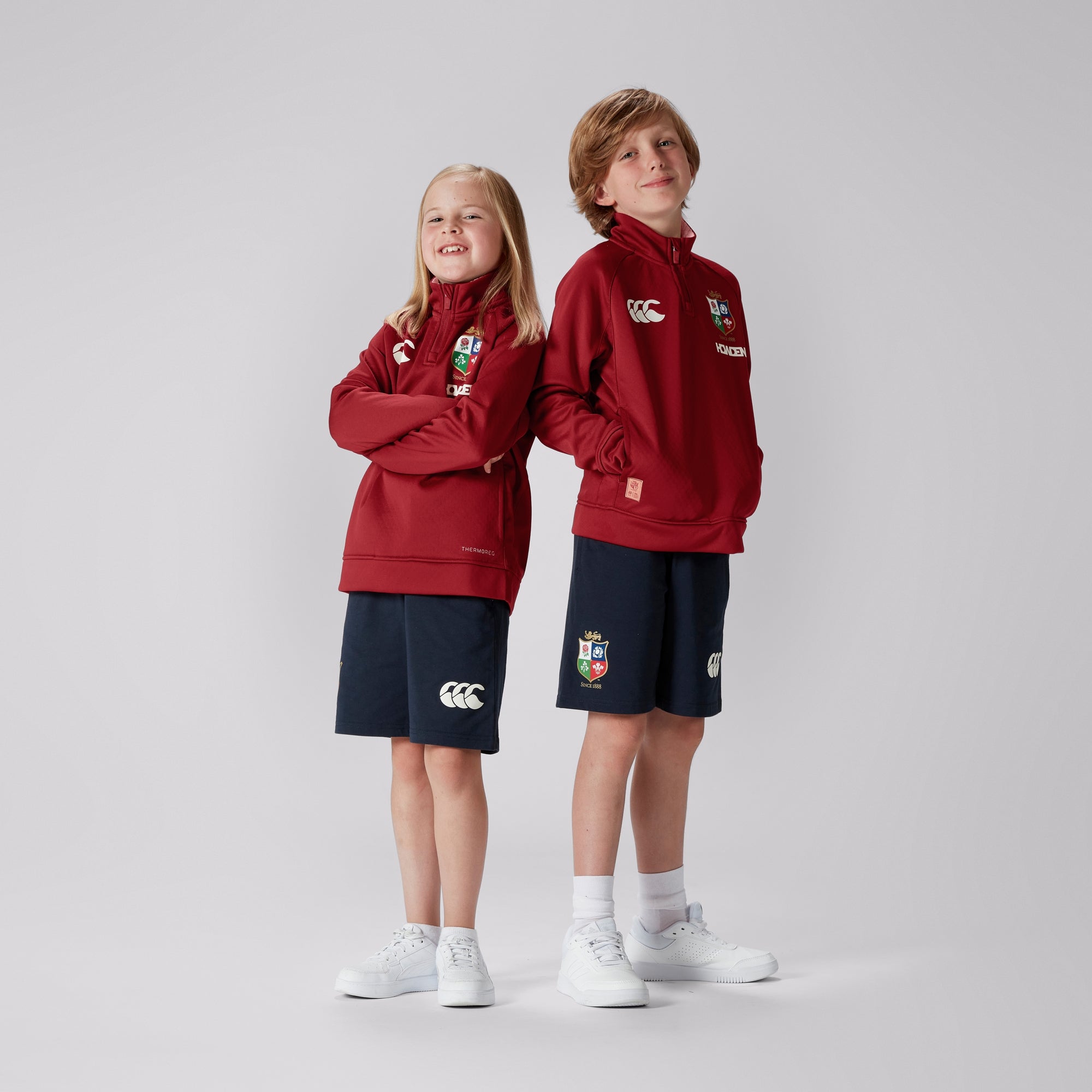 Junior Unisex British & Irish Lions 1/4 Zip Fleece Red | Canterbury