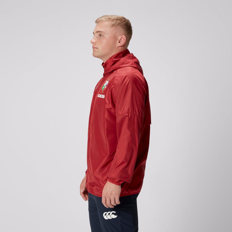 MENS BRITISH & IRISH LIONS CCC LIGHTWEIGHT RAIN JACKET RED