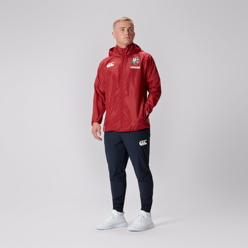 MENS BRITISH & IRISH LIONS CCC LIGHTWEIGHT RAIN JACKET RED